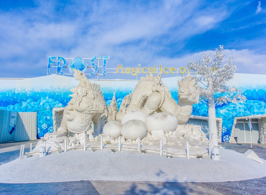 Ice figurines at Frost Magical of Ice Siam amusement park Pattaya 