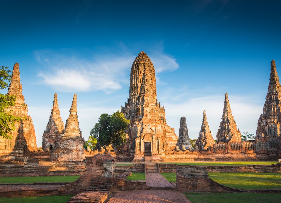 A landscape view of Ayutthaya Historical Park